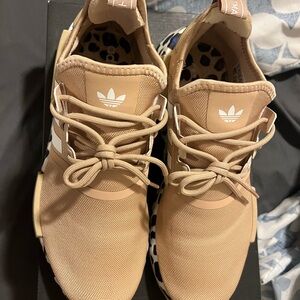 Adidas Beige Sneakers with Animal Print